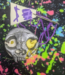 Clay Skull Pendant (handmade) Clay Skull Pendant (handmade)